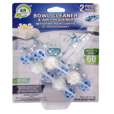 60104, Air Fusion Bowl Cleaner & Freshener 10PK Fresh Linen, 191554601048