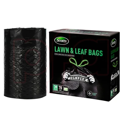 ST-30217, Drawstring Trash Bag Flex 39 Gal 70CT Black Lawn & Leaf - Scotts, 191554302174
