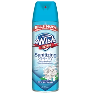 60335, Wish Sanitizing Spray Aerosol 19oz Fresh Linen & Lilac, 191554603356
