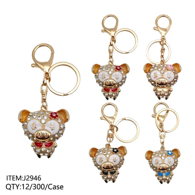J2946, KEY CHAIN CRYSTAL PIG, 887257829468