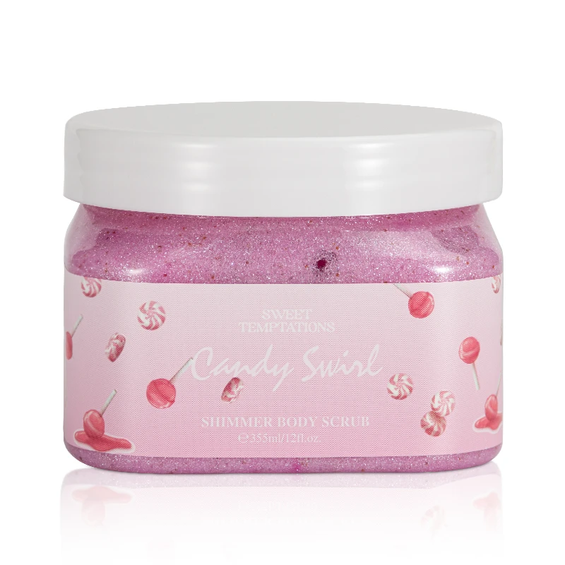 Women's Shimmer Body Scrub 12oz/355ml CANDY SWIRL