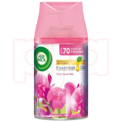 AW250PSP, Air Wick Freshmatic Refill 250ml 6.2oz Pink Sweet Pea, 5011417564950