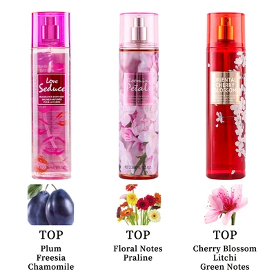 88843, Women's Body Mist Display 8 oz/ 236 ml Love Of Magic, 6 Scents Blooming Petals/Love Of Magic/Love Seduce/Magic Spell/Oriental Cherry Blossom/Secret Desire/Sweet Pea - United Scents, 191554886094
