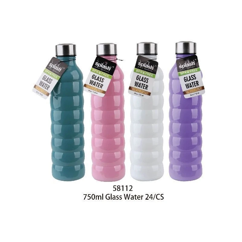 Splash Bottle Glass 750ml Shiny Curve