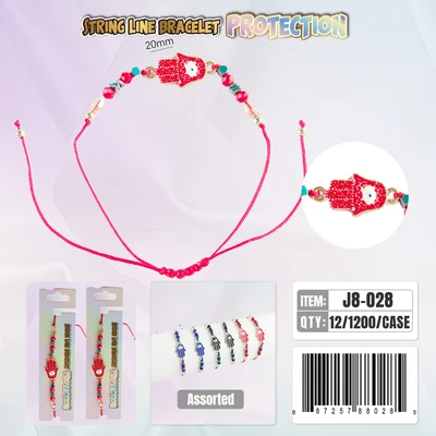 J8-028, String Line Protection Bracelet, 887257880285