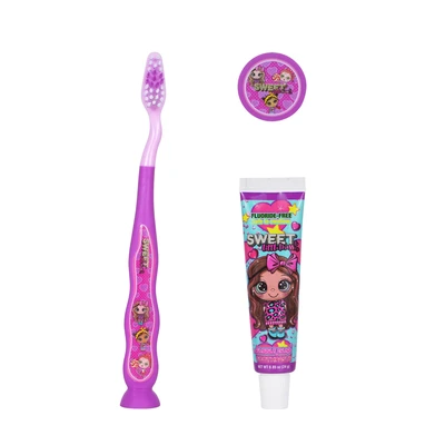 68035, Oral Fusion Kids Sweet Little Miss 3PK Set With Toothpaste, 191554680357