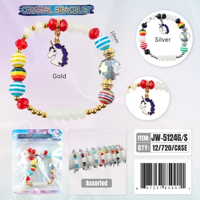 JW-5124, Crystal Bracelet Random Color, 887257850011