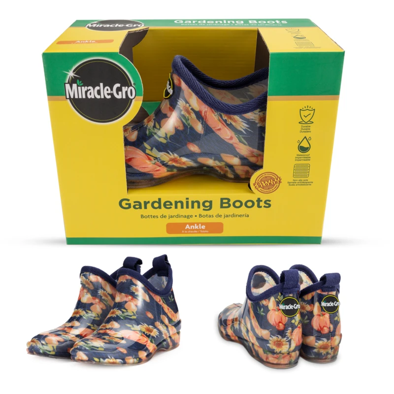 Miracle.Gro Gardening Rain Boots Ankle Floral 6-10 28*15*21.7cm