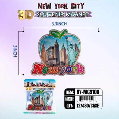 NY-MG9100, NY Souvenir 3D Magnet, 887257991004