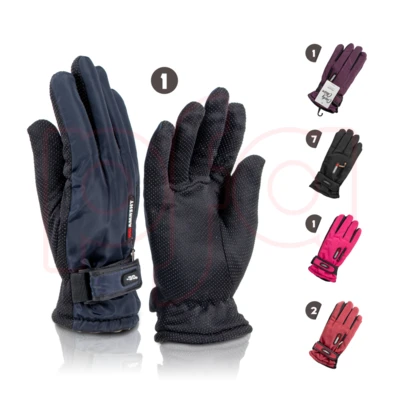 11205, Cindy Claire  Winter Ski Gloves Ladies Zipper Pocket w/ Grip Dots, 191554112056