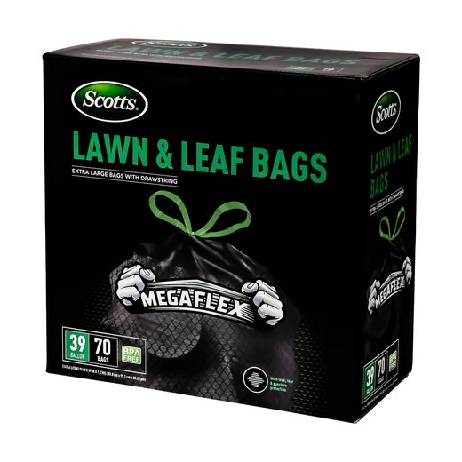 ST-30217, Scotts Drawstring Bag Flex 39 Gal 70CT Black Lawn & Leaf, 191554302174