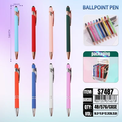 S7487, Beaded Pen & Screen Touch Assorted 48/PDQ, 887257374876