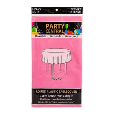 M50027, Table Cloth Round Pink, 191554500273