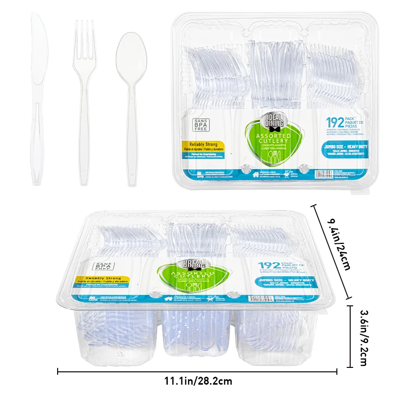 Ideal Dining 192 ct HD Clear Combo