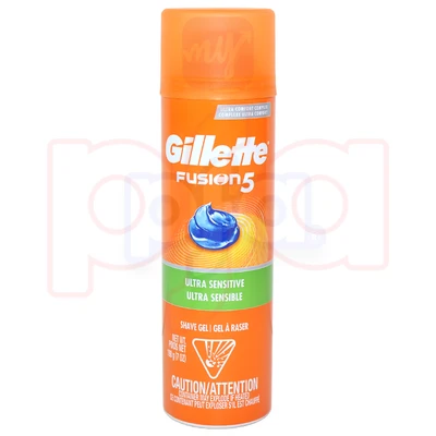 GSF7US, Gillette Fusion 5 Shave Gel 7oz Ultra Sensitive, 047400159051