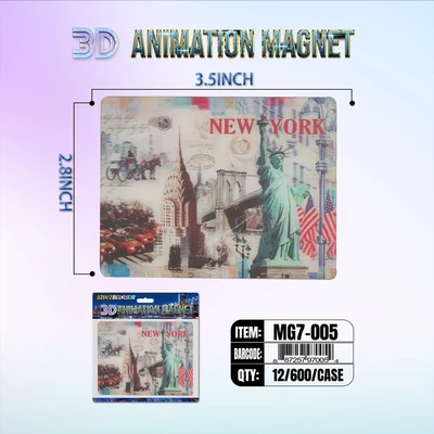 MG7-005, New York 3D Animation Magnet MG7-Series, 887257970054