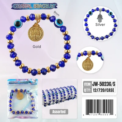 JW-5023, Crystal Bracelet Random Color, 887257850011