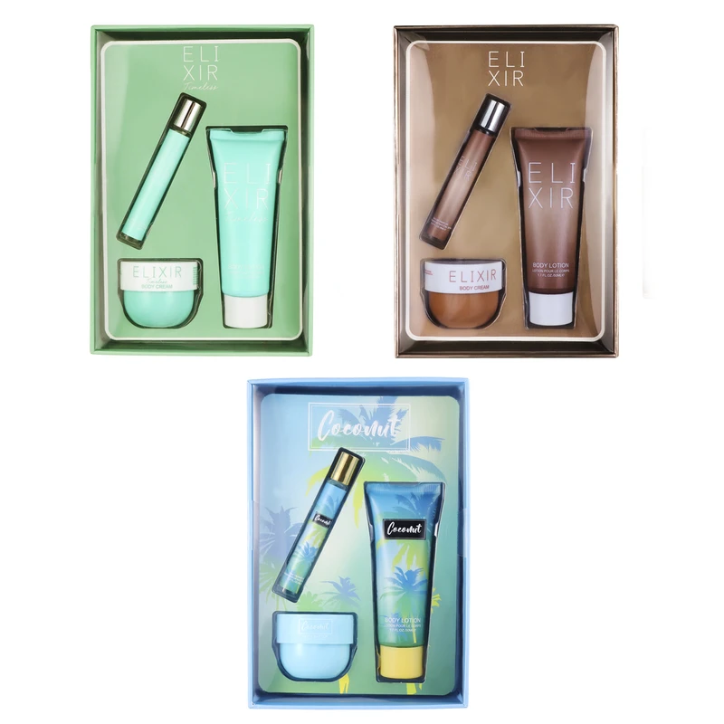 Women's 3pcs Mini Set COCONUT 8ml/0.27fl.oz EDP 50ml/1.7fl.oz Body Cream 30ml/1.02oz Body Butter