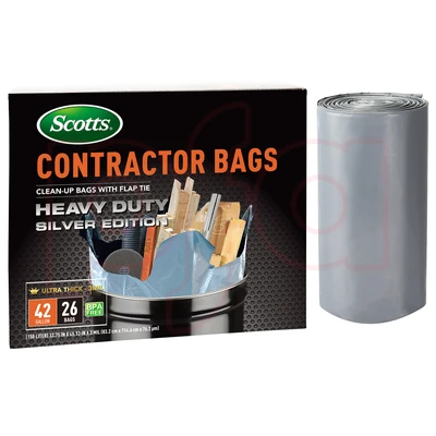 ST-30218, Contractor Bag Box 42 Gal 26CT Silver - Scotts, 191554302181