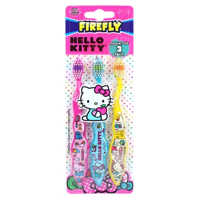 DF81153, Firefly Toothbrush Hello Kitty 3PK, 672935811534