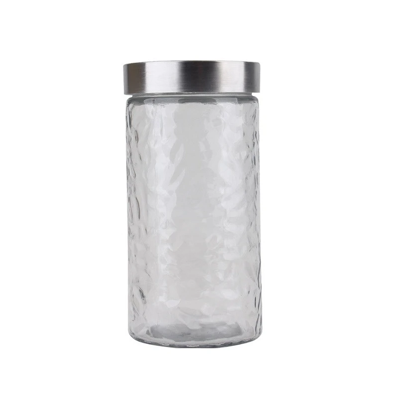 Glass Jar Chrome Lid 1.7L