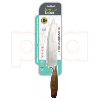 33062, Ideal Kitchen w/ Wood Handle Chef Knife, 191554330627