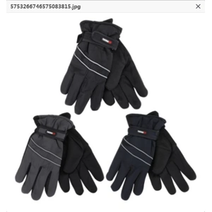 11248, Thermaxxx Men's Ski Gloves 2 Lines w/ Strap, 191554112483
