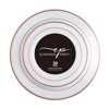 36233, Elegance Plastic Plate 7.5" and 10.25" White +2 lines Rose Gold 20Pcs, 191554362338