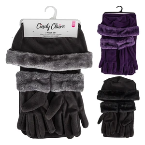 15014, 3pcs Women's Set Hat+Scarf+Gloves, 191554150140