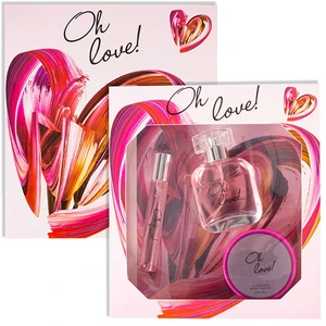 88415, Women's 3 Pcs Set 0.51 oz/15 ml+1.7 oz/50 ml Eau de Parfum 2.9 oz/85 g Body Cream Oh Love! - United Scents Eau de Parfum, 191554884151