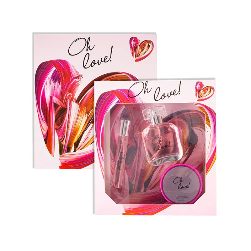 Women's 3 Pcs Set 0.51 oz/15 ml+1.7 oz/50 ml Eau de Parfum 2.9 oz/85 g Body Cream Oh Love! - United Scents Eau de Parfum