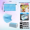 FM5896-BLUE, Blue Disposable Face Mask 50/Box Individual Package, 887257158971
