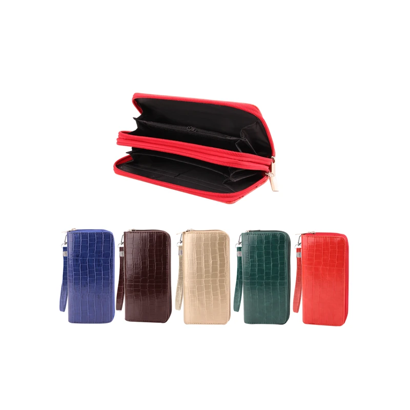 CC Wallet Dual Zipper Gator