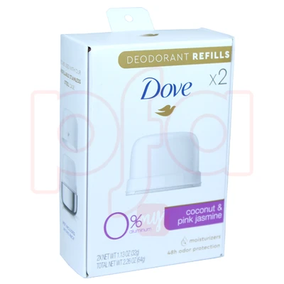 DDRE226CGT, Dove Deodorant 2PK 2.26oz Refill Cucumber & Green Tea, 079400477415
