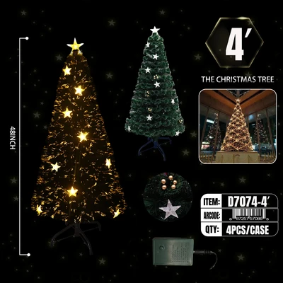 D7074-4, Xmas Light-Up Tree 4Ft, 887257571336