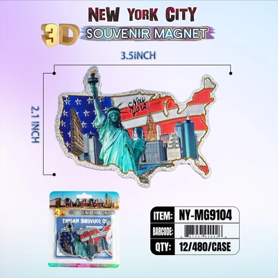 NY-MG9104, NY Souvenir 3D Magnet, 887257940026