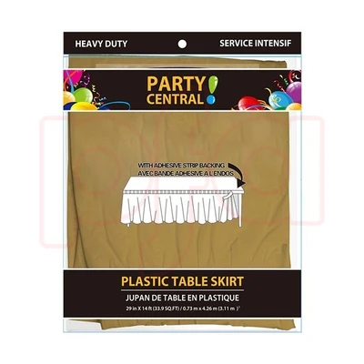 50023, Table Skirt Rectangular Gold, 191554500235