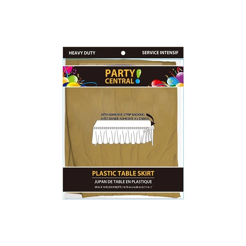 Table Skirt Rectangular Gold
