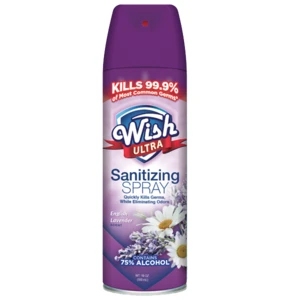 60334, Wish Sanitizing Spray Aerosol 19oz Lavender, 191554603349