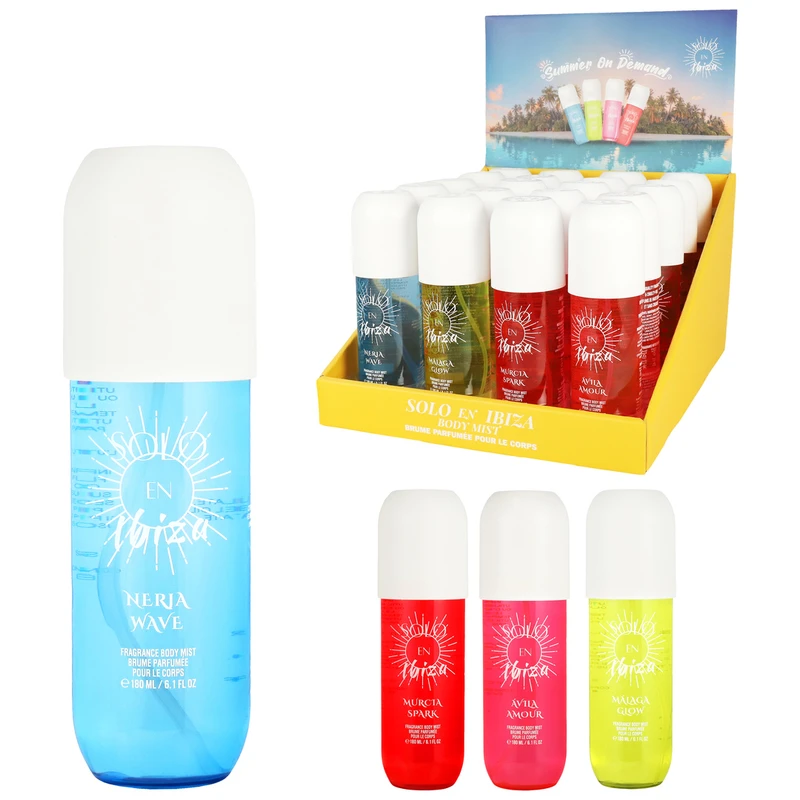 Body Mist 6.1 oz/180 ml 3 Scents Granada Groove /Seville Serenade/Toledo Tango - Solo En lbiza