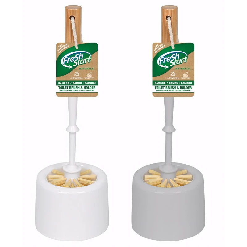 Fresh Start Toilet Brush with Holder Bamboo