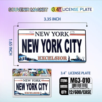 MG3-010, License Plate Magnet  3.35“x1.65", 887257930010