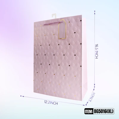 BG5016-XL, General Gift Bags XL x4 Assted. 12.2"x4.7"16.5", 887257150340