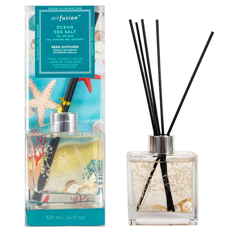 Air Fusion Scented Reed Diffuser Set Ocean Sea Salt 120ml