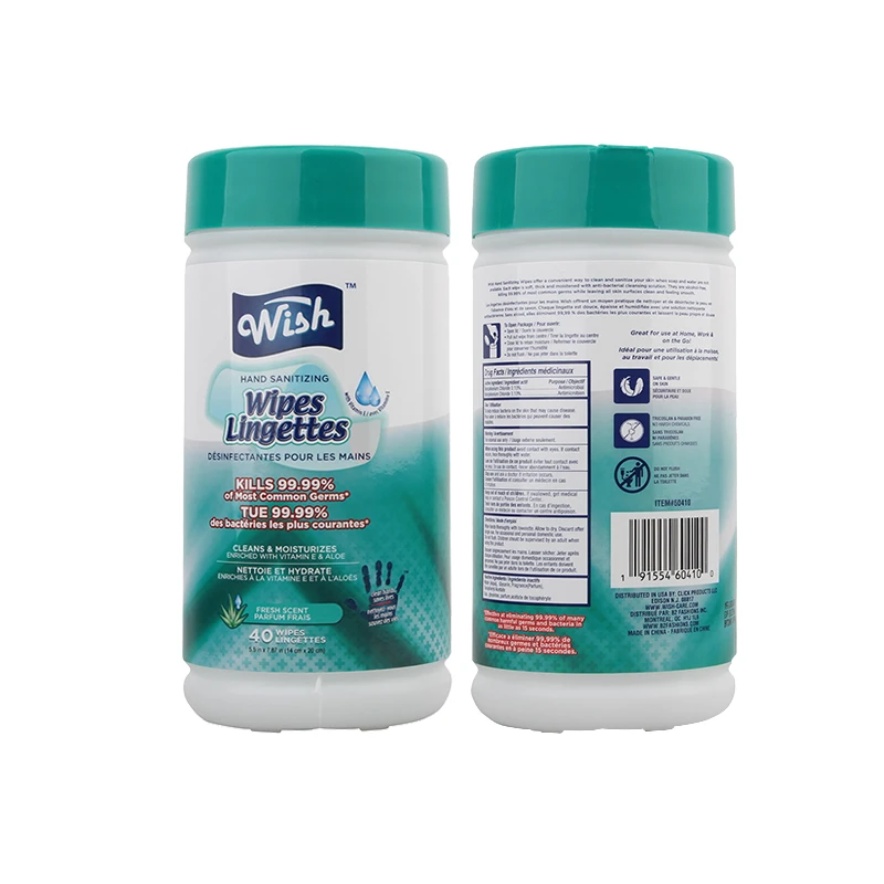 Wish Hand Sanitizing Wipes Can 40CT Fresh