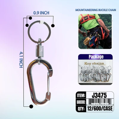 J3475, Key Chain Steel Clip Hooks, 887257834752