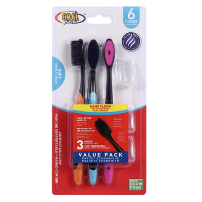 68012, Oral Fusion Toothbrush 6PK Nano Clean Soft, 191554680128
