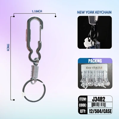 J3482, Key Chain Steel Clip Hooks, 887257834820