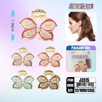 J3515, Hair Clip 1″ Inch with Diamond Assorted, 887257835155