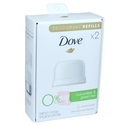 DDRE226CPJ, Dove Deodorant 2PK 2.26oz Refill Coconut & Pink Jasmine, 079400477422